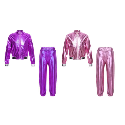 Niños Niñas Traje Deportivo Cuello Soporte Ropa Deportiva Entrenamiento Sudadera Atlético - Imagen 3 de 32