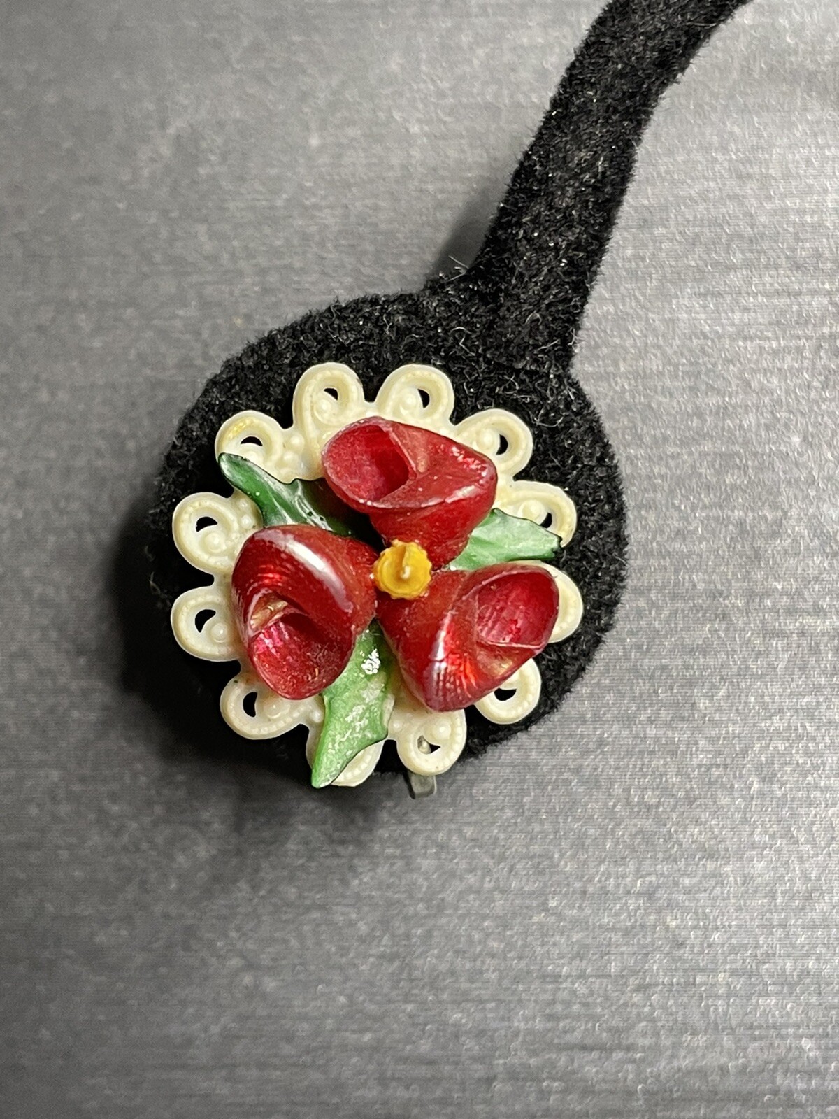 Tiny Shell Flowers On Celluloid Screw Back Earrin… - image 3