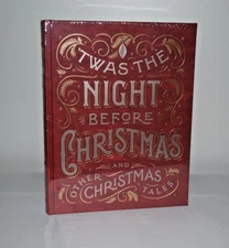 NEW Twas Night Before Christmas Other Tales Gilded Collectible Leather Bound