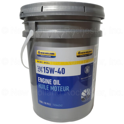 New Holland 5 Gal Engine Oil SAE 15W-40 CK-4 MAT 3572 Part # 73344242