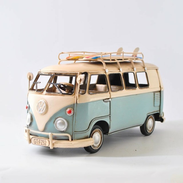 toy vw bus with surfboards