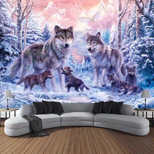 3D Old Bookshelf Scenery Wall Hanging Tapestry Bedroom Bedspread Backdrop Large - Picture 11 of 17