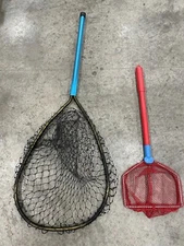 Pair Landing Net Minnow Net Lot Of 2 Fishing Nets