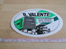 Autocollant TRACTEUR FENDT - R. VALENTE CHATEAUBERNARD COGNAC