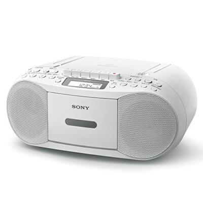 SONY CFD-S70 ホワイト オーディオシステム SONY CFD-S 70 CD Boombox with Recorder FM AM Wide-FM White Radio