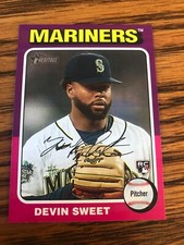 2024 Topps Heritage Mini Devin Sweet Seattle Mariners RC 242