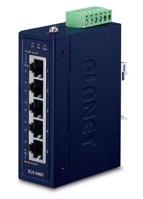 PLANET IGS-500T Unmanaged Gigabit Ethernet Netzwerk Switch 10/100/1000 Blau (IP3