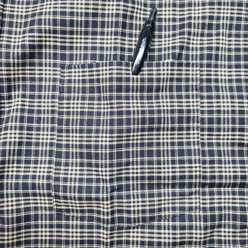 Croft & Barrow Wrinkle Res Dress Shirt Mens 16 34/35 Blue Beige Button Down New - Image 3 of 4