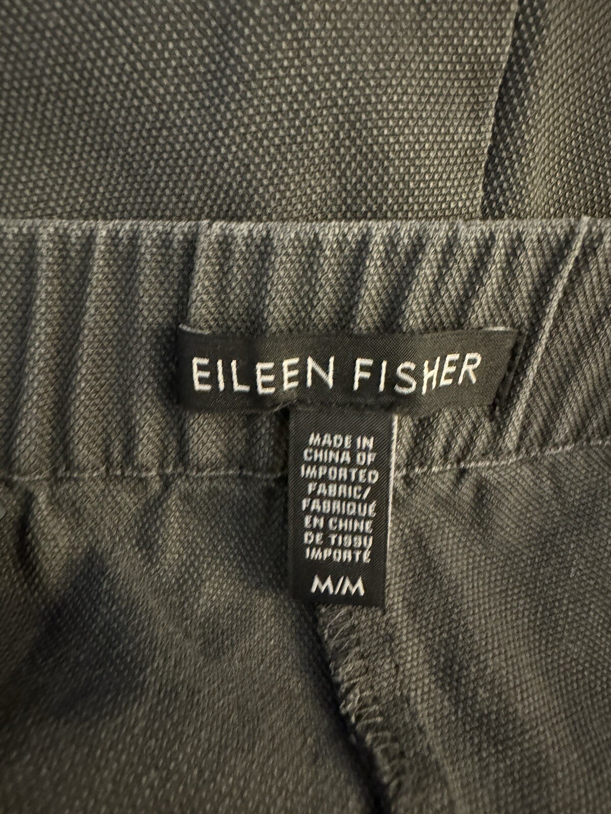 Eileen Fisher Medium Solid Gray Cropped Pants w/S… - image 4