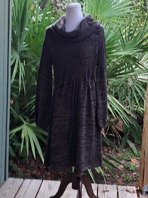 calvin klein brown sweater dress Karlie Rib Knit Sweater Dress - Brown