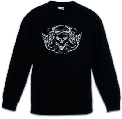 Biker Skull I Kinder Pullover Club Eagle MC Motorcyclist Gangster
