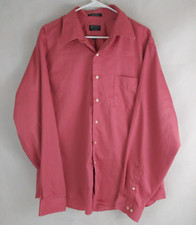 Arrow Fitted Wrinkle Free Men's Melon Pink Casual Dress Shirt Size XL