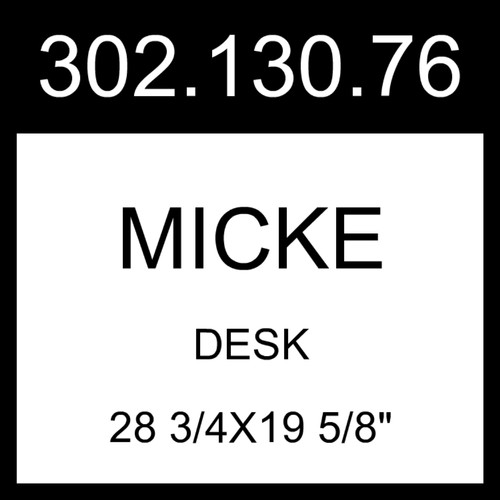 IKEA MICKE Desk White 28 3/4x19 5/8" 302.130.76