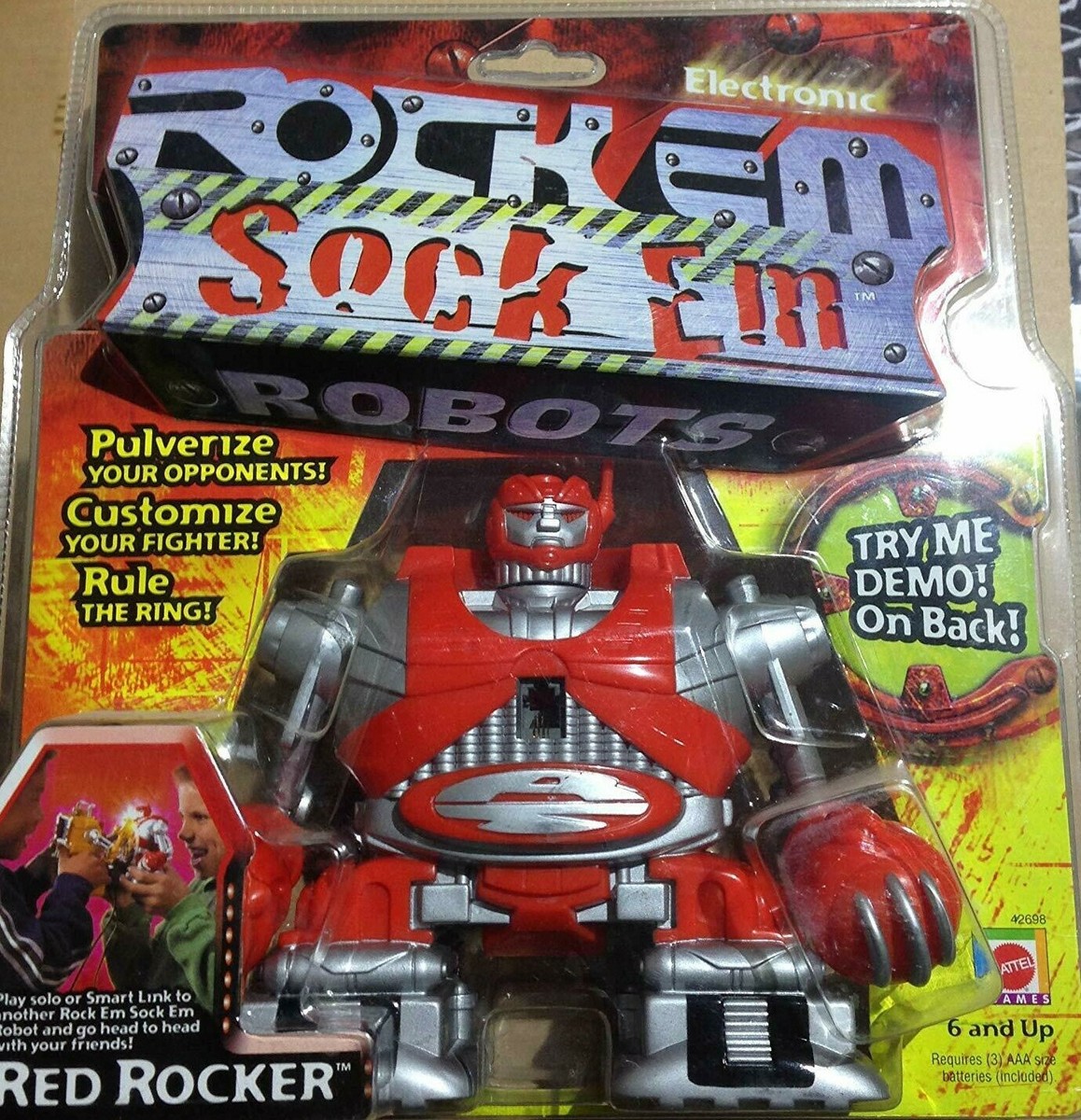 Mattel Electronic ROCK EM SOCK EM Robots Red Rocker 2000 | eBay