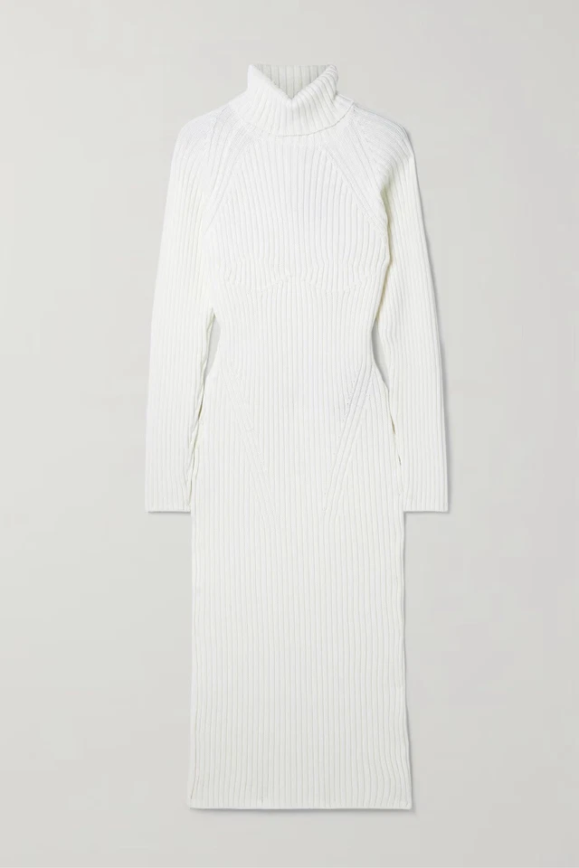 Vestido midi de cuello alto acanalado Tom Ford - Con etiquetas - PVP $2,200 AUD Foto 2 de 4