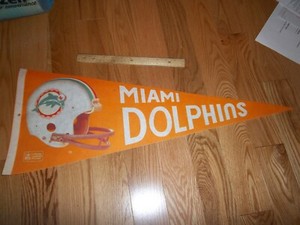 Vintage 1982 Original Miami Dolphins Pennant 12x30