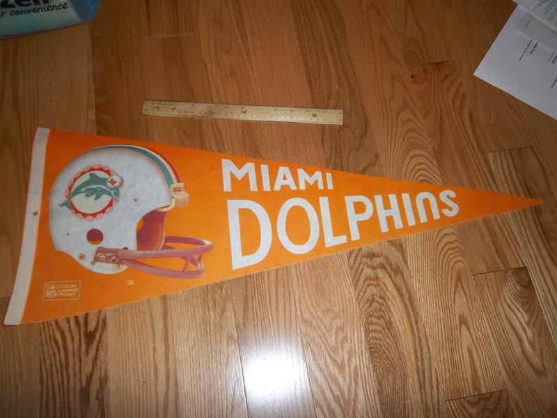 Vintage 1982 Original Miami Dolphins Pennant 12x30