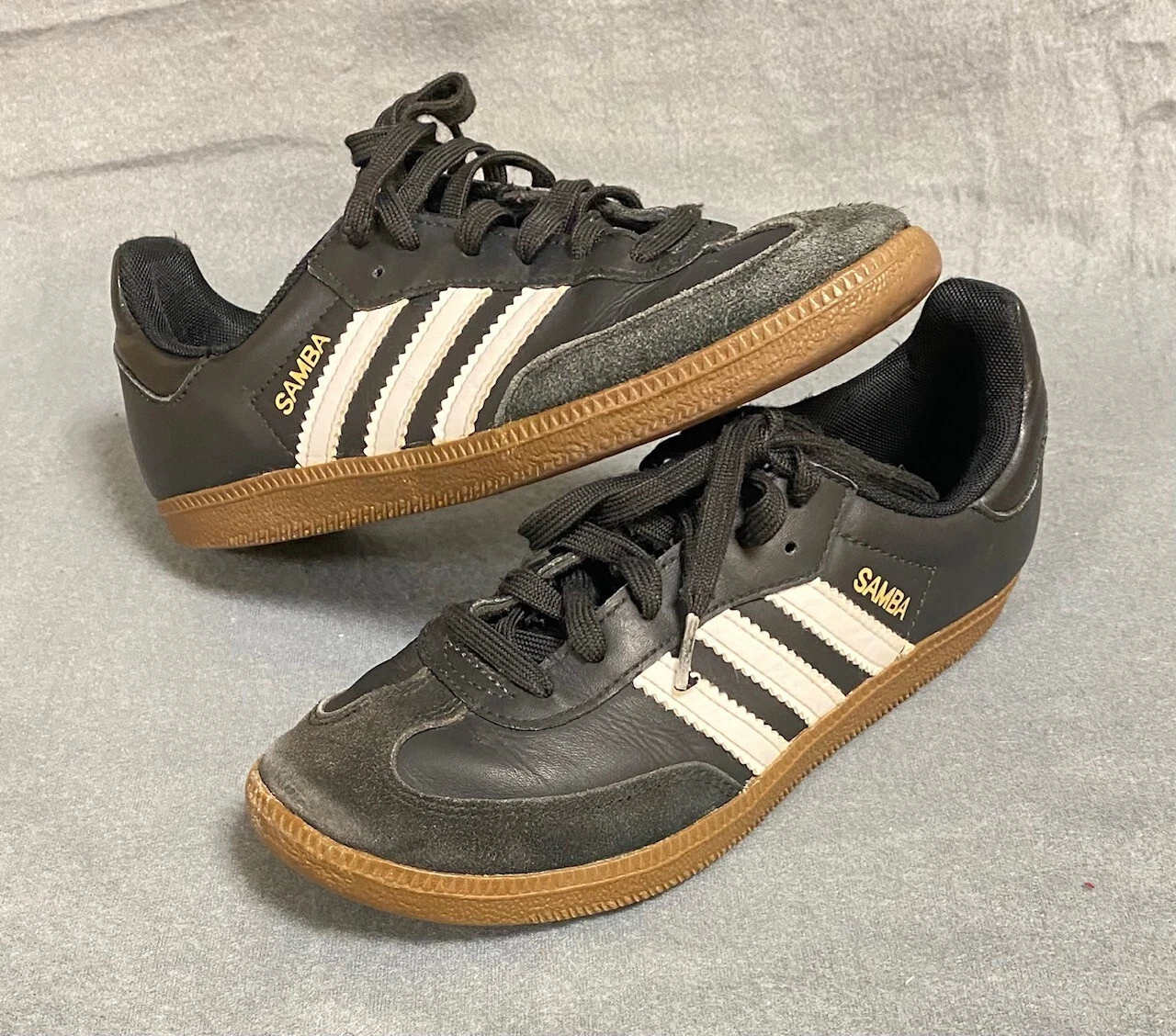 Taglia 2.5 Youth Adidas Samba OG Low Bianco Nero Gum Classic le 3 strisce
