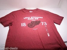 LEVI STRAUSS AND CO.  Uni-sex T-shirt Red Size Small 1873 NEW
