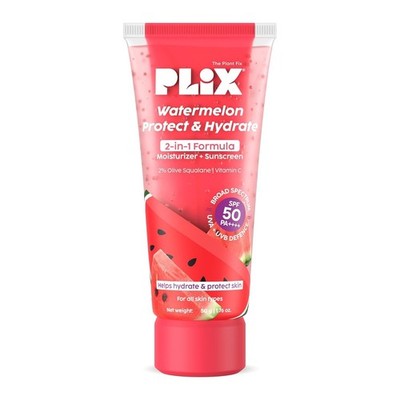 Plix Watermelon SPF PA++++ 50 Protect & Hydrate 2 in 1 Moisturizer + Sunscreen
