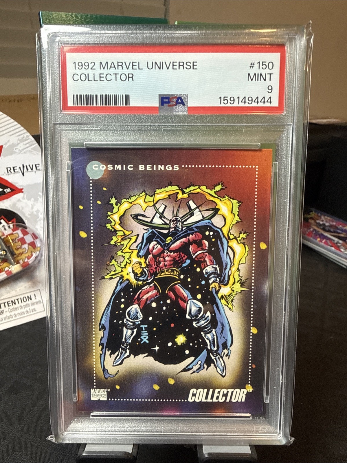 1992 MARVEL UNIVERSE #150 COLLECTOR Psa9  Low Pop view 3