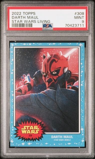 2022 Topps Star Wars Living Set #308 Darth Maul PSA 9 Mint