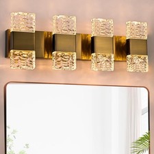 Vanity Lights Fixtures for Bathroom Wall Light Over 4 lights Brushed Gold