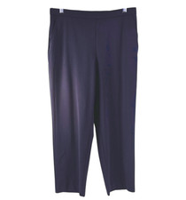 Briggs NY Dark Navy Pull On Dress Pants Sz 14S Stretch Straight Leg Office