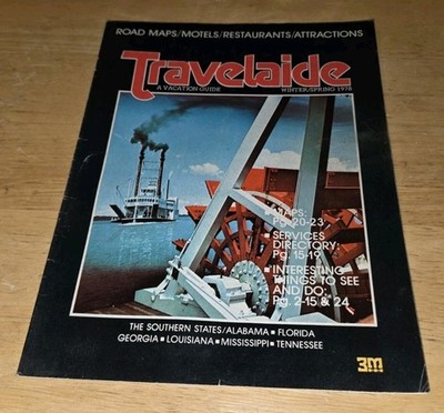 Travelaide A Vacation Guide Southern States Winter/spring 1978 Road Maps/motels