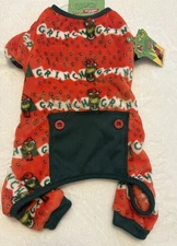 GMOSEN SOFT WARM Christmas PAJAMAS "THE GRINCH" Puppy/Dog SMALL NWT