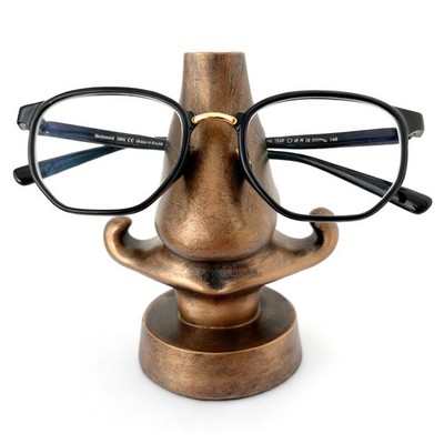 Eyeglasses Stand - Resin Nose Shape Glasses Holder for Desk and Nightstand, M...