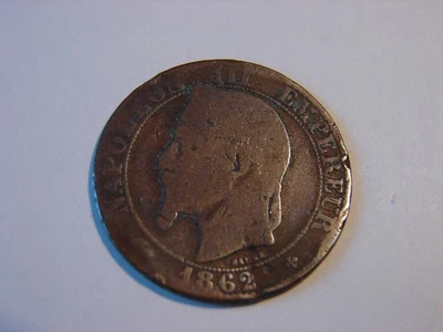 FRANCE. 5 CENTIMES NAPOLEON III. 1862.BB. STRASBOURG. - Photo 1/2