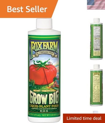 Fox Farm Grow Big Liquid Concentrate - Nutrient-Rich Booster for Plants & Herbs