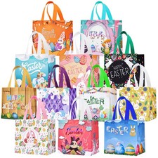 12Pack Easter Bags with Handles, Easter Gift Bags for Kids, 12 Styles Easter ...