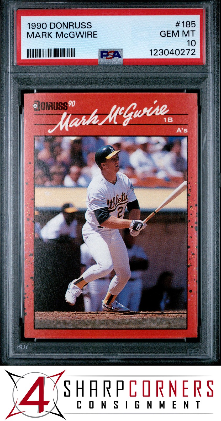 1990 DONRUSS #185 MARK McGWIRE ATHLETICS PSA 10