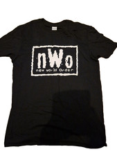 WWE WCW New World Order Wrestling Black T-Shirt NWO Cosplay Costume Tee Medium