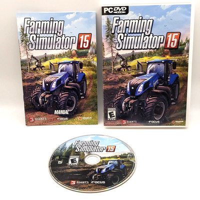 Farming Simulator 15 PC DVD ROM Video Game W/Manual and Poster Map