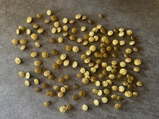 HUGE  LOT OF  147  MILITARY GOLD TUNE BUTTONS, BRANDED & UNBRANDED
