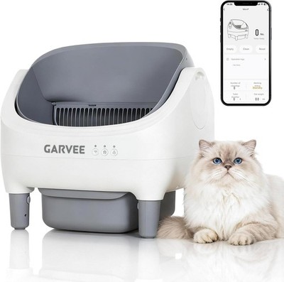 Self Cleaning Litter Box, Open-Top Automatic Cat Litter Box with APP Control