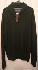 Tommy Hilfiger Men's Knit High Neck Pullover Sweater Size XL Dark Green NWT 