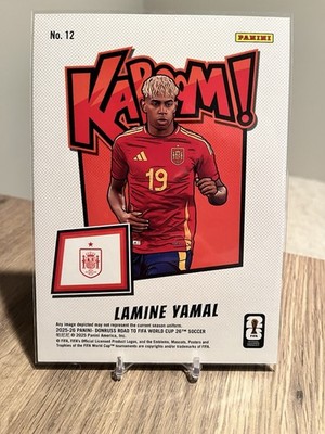 Lamine Yamal - 2025-26 Donruss Panini Road to World Cup Kaboom