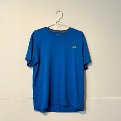 The North Face Mens Performance T-Shirt Size M Brilliant Blue Athletic Logo