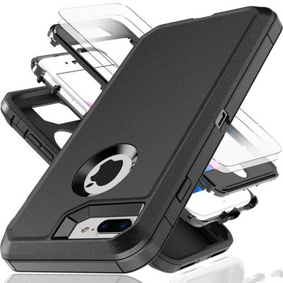 Funda protectora para teléfono iPhone 7 Plus/8 Plus a prueba de golpes Black