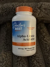 Doctor's Best - Best Alpha Lipoic Acid 600 mg, 180 Veggie Capsules exp 7/26