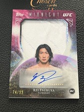 2026 Topps Midnight UFC RC Rei Tsuruya Rookie Relic Auto /99 Twilight CF18