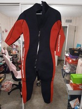 Hevto Men's Guardian I Warrior Full Wetsuit Red/Black, Size MT