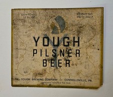 1930's U Permit beer label - YOUGH PILSENER - Connellsville, PA