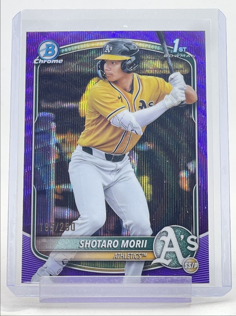 SHOTARO MORII 2025 BOWMAN CHROME 1ST PURPLE WAVE REFRACTOR /250 Q4078