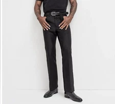 00082BK Wrangler Men's Wrancher Polyester Stretch Twill Dress Jean Black 30x32