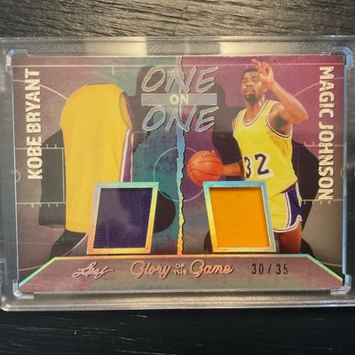  LeBron James Magic Johnson Leaf 2025 Glory of the Game One on One OO-19 /35
